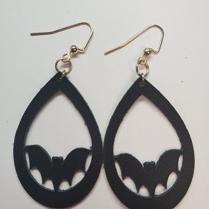 Handmade Halloween Bat Earrings